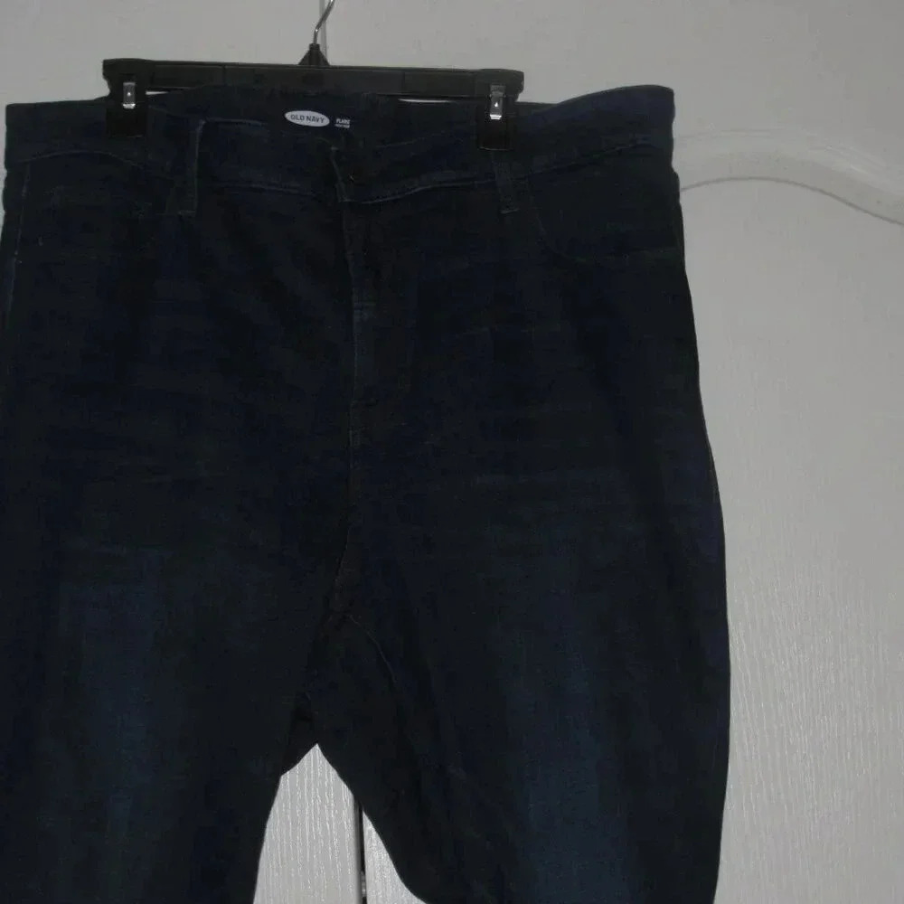 OLD NAVY Flare High Rise Dark Wash Jeans Size 24 Plus Short - Picture 3 of 7